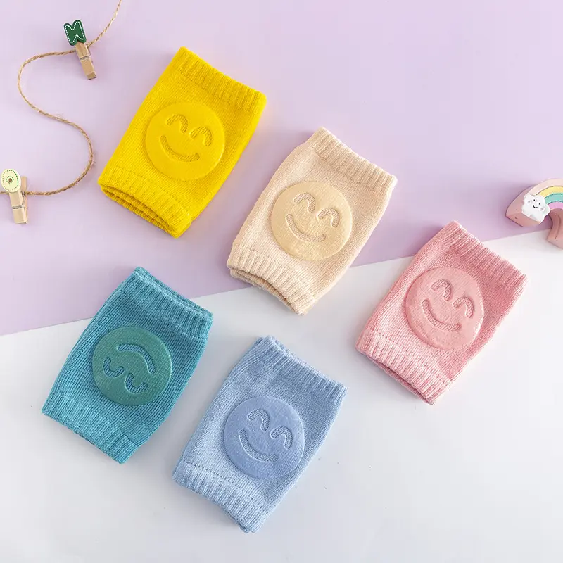 baby Cheap Cute Protector Love Smile Anti Slip Baby Crawling Elbow And Knee Pads Cotton Baby Knee