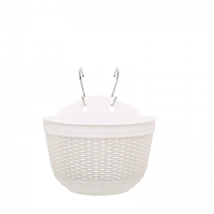 Plastic Wall Hanging Semicircle Flower Pot Creative Rattan Hanging Wall Resin Flower Pot